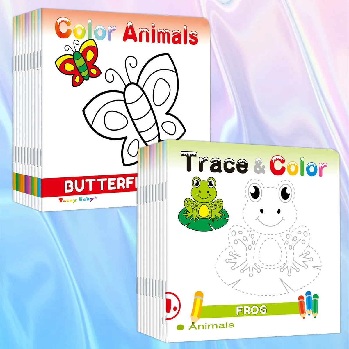 1 set of 10 children's handwriting tracking simple drawing coloring books simple simple drawing learning and DIY color coloring