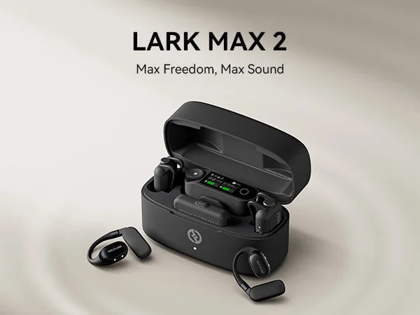 Hollyland Lark MAX 2 Wireless Lavalier Microphone AI Noise Cancellation For Interview Vlog Live performance Professional Mic