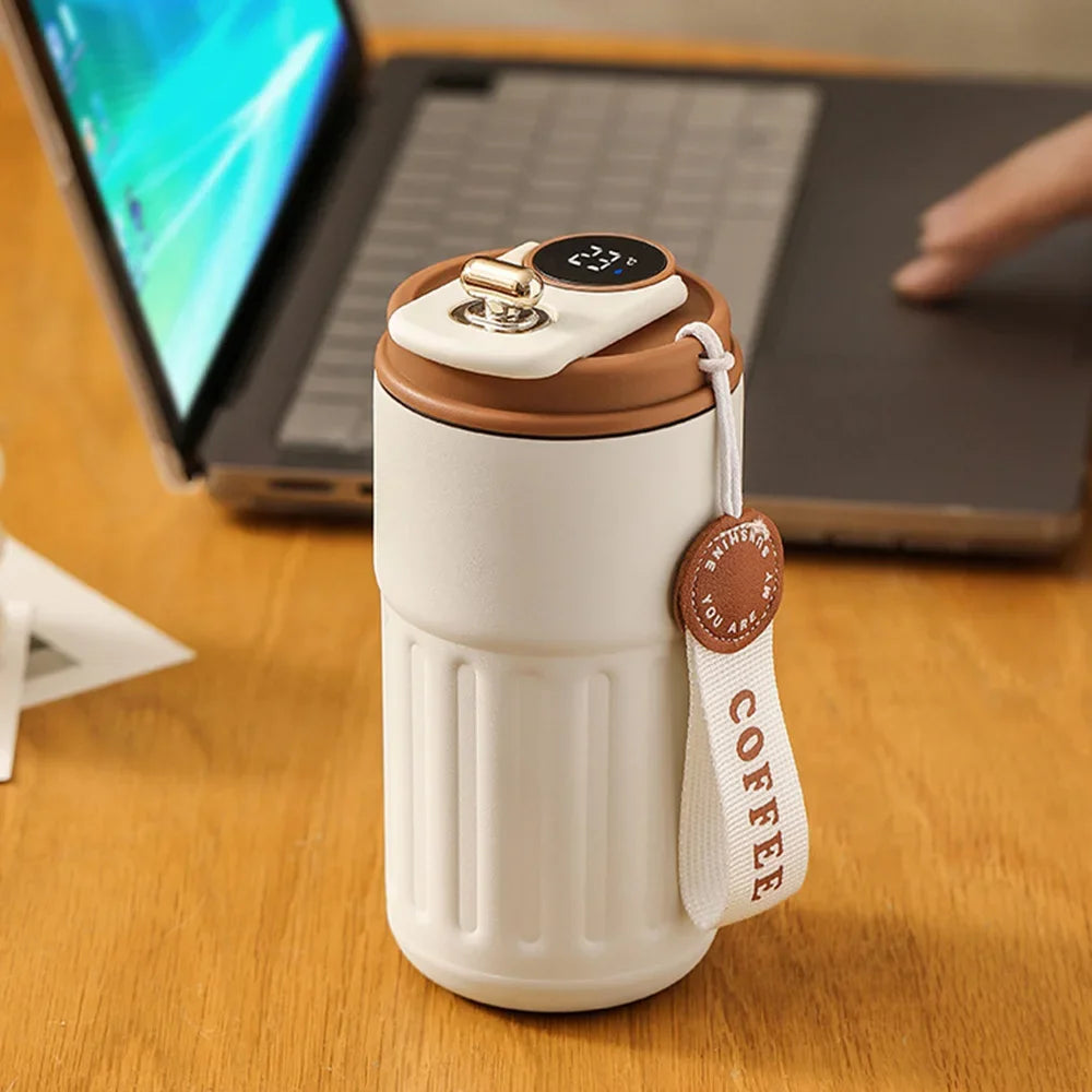 Premium products Intelligent thermos coffee LED temperature display coffee cup 316 stainless steel tumbler portable thermos