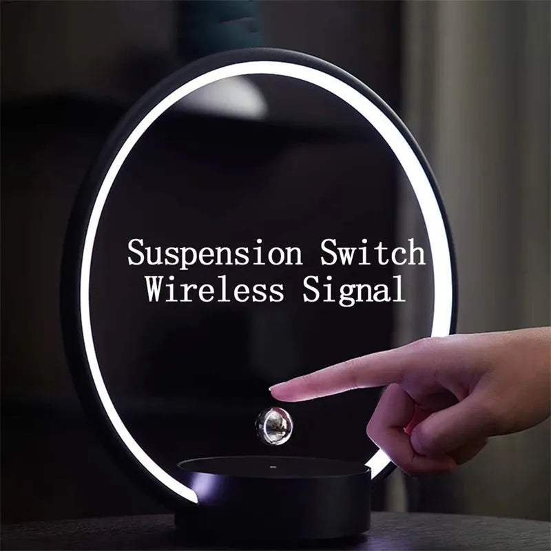 2025 New Luxury Magnetic Levitating Ring Circular Lamp Gradient Atmosphere Light for Office Bedroom Home Decor Creative Gift