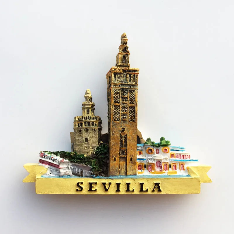 Europe Spain 3D Refrigerator Magnet Tourist Souvenirs Stickers,Home & Kitchen Decoration Fridge Magnet Message Sticker