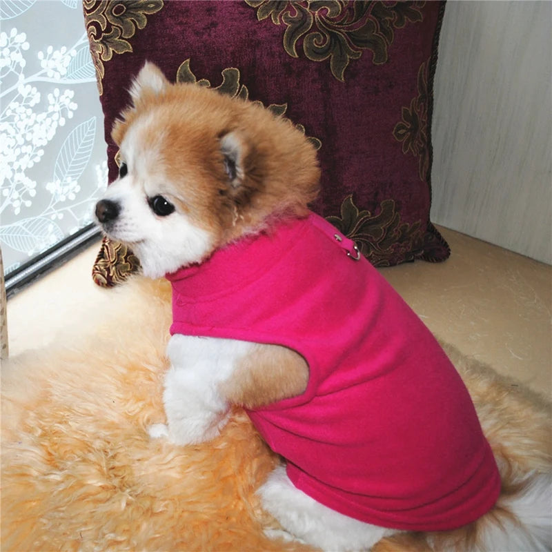 Pet Autumn Winter Warm European American Fleece Vest Costume Dog Cat Coat Waistcoat Puppy Fashion Jacket Breathable Clothes