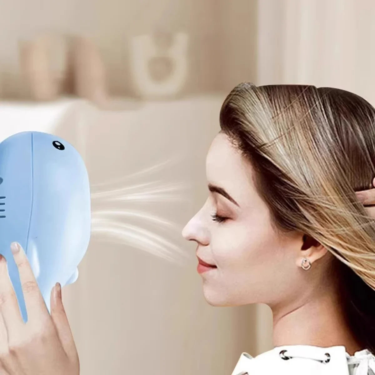 Interactive Cat Toys Electric Jet Floating Ball Cat Toy Whale Shaped Cat Toy Portable USB Dual Function Fan Pet Toy for Teaser
