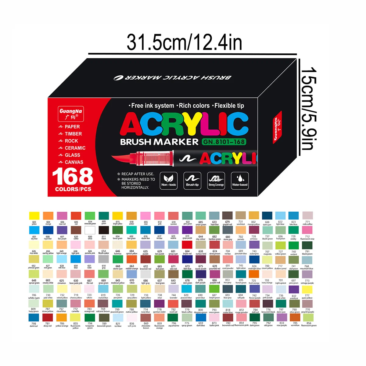 12-240 Color/box Professional Artist Marker Set - Soft-tip Drawing Straight Line Liquid Acrylic Markers, DIY Graffiti Art Painti