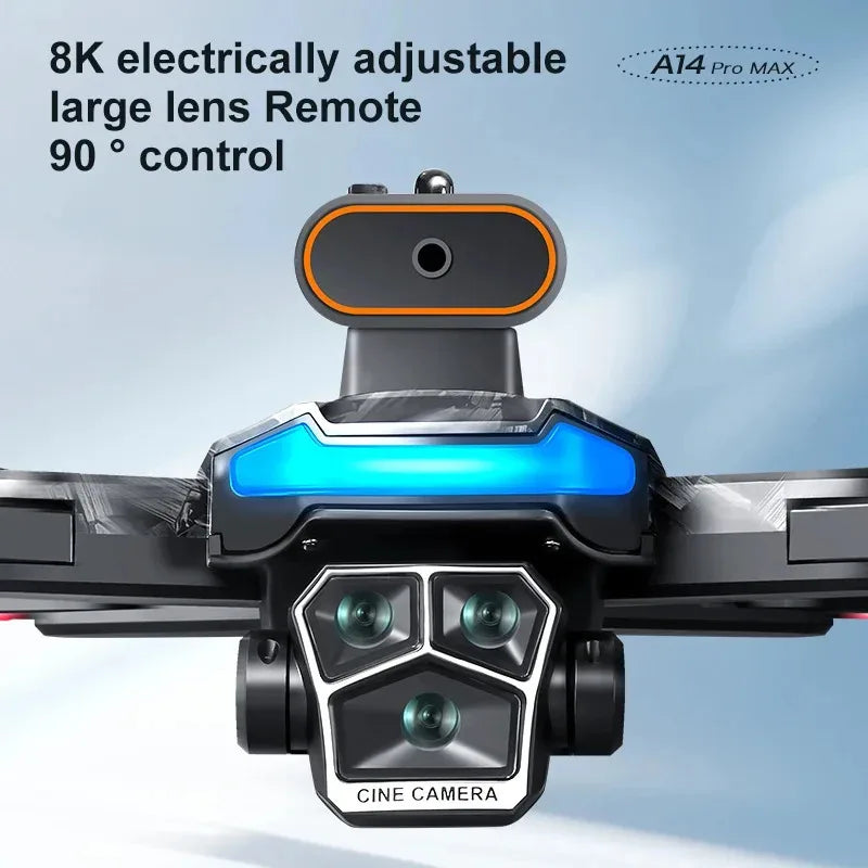 Drone A14ProMax GPS 4KHD Camera LCD Touch Screen Remote Control Quadcopter 360 ° Obstacle Avoidance Brushless RC Drone Toys