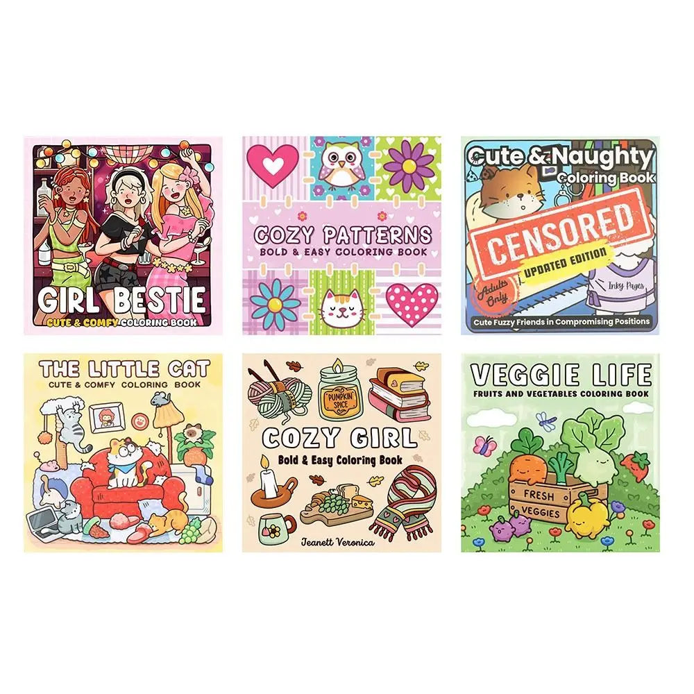 Cartoon Coloring Book Educational Painting Gift Graffiti Painting Book Stress Relief Montessori Drawing Toy for Adults And Teens