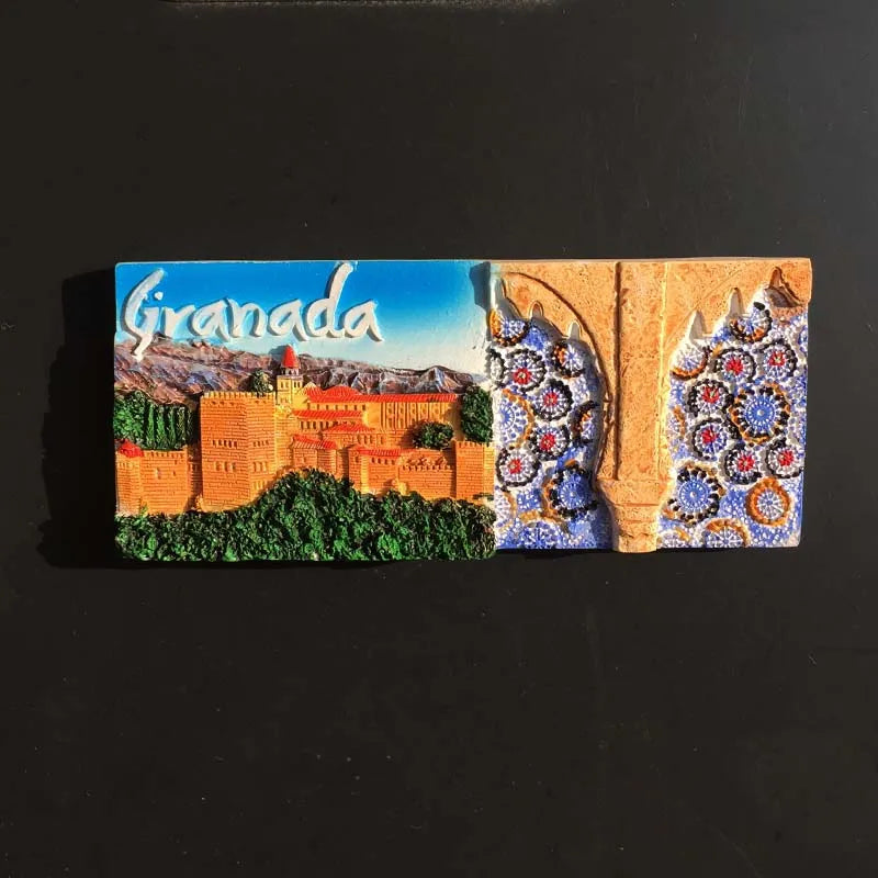 Europe Spain 3D Refrigerator Magnet Tourist Souvenirs Stickers,Home & Kitchen Decoration Fridge Magnet Message Sticker