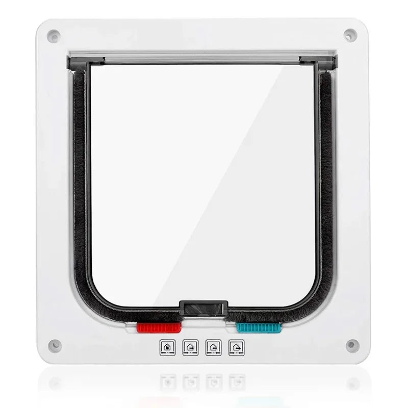 Security Lock Flap Door for Dog Cats Kitten ABS Plastic Small Pet Gate Door Kit Cat Dogs Flap Doors Dog Cat Accessories