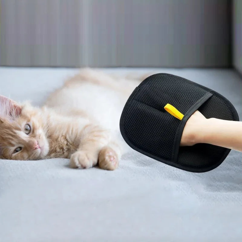 Pet Electrostatic Hair Removal Gloves Cat Hair Removal Brush Adhesive Gloves Cat Comb Cleaning Hair Removal Grooming Glove