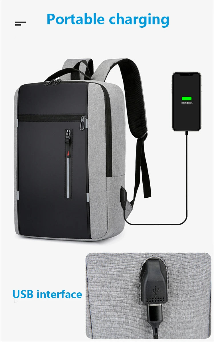 Waterproof Business Backpack Men USB School Backpacks 15.6 Inch Laptop Backpack Large Capacity Bagpacks for Men Back Pack Bags