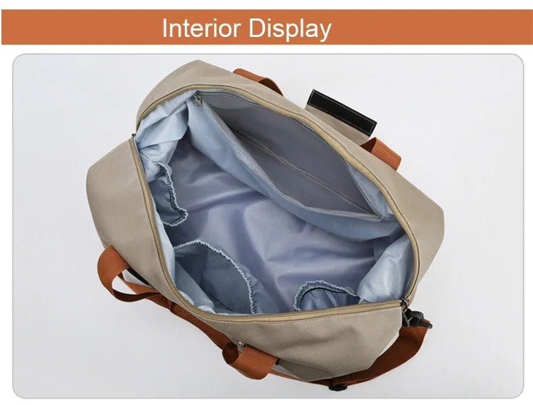 Fitness bag Large capacity Short distance luggage portable fitness bag Travel bag Shoulder handbag Men's sports waterproof bag