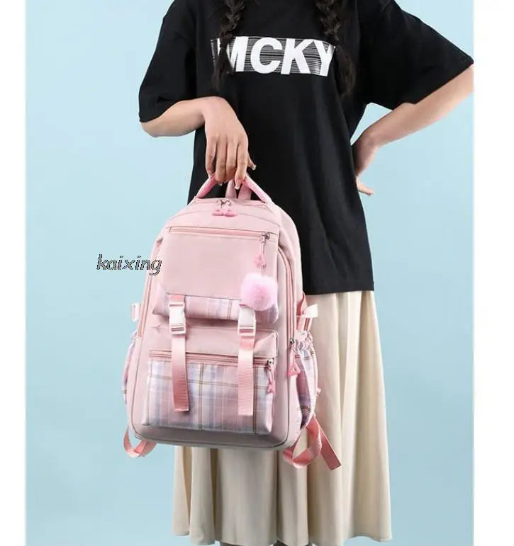 Hot Big Panda Print Academy Style Girls Kids School Book Bags Women Bagpack Teenagers Travel Backpack Mochila To Casual School