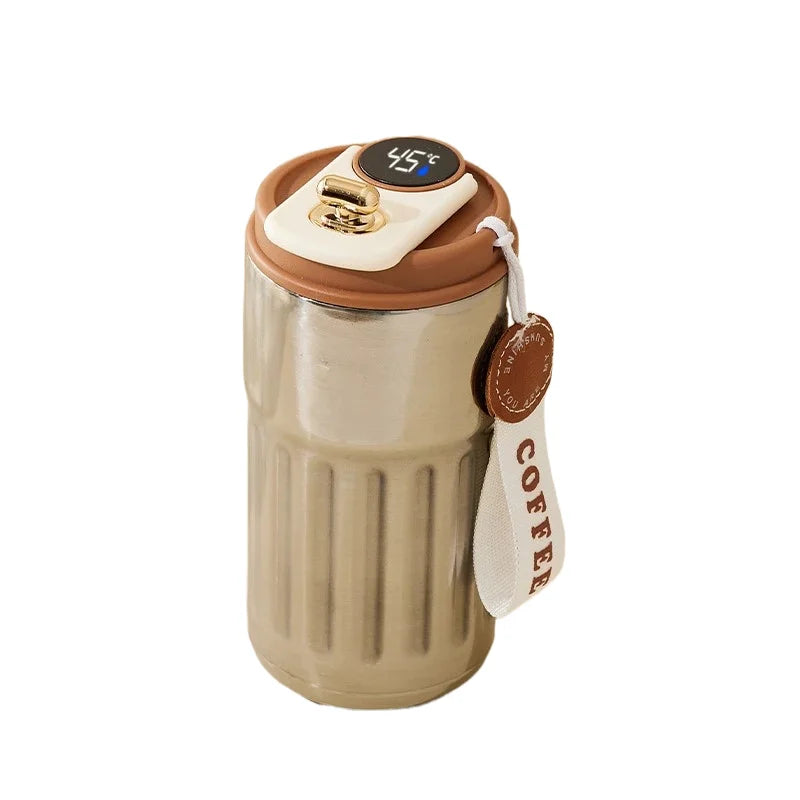 450ml Thermal Mug Thermos Bottle Smart Display Temperature Stainless Steel Vacuum Cup Office Coffee Cup Business Portable