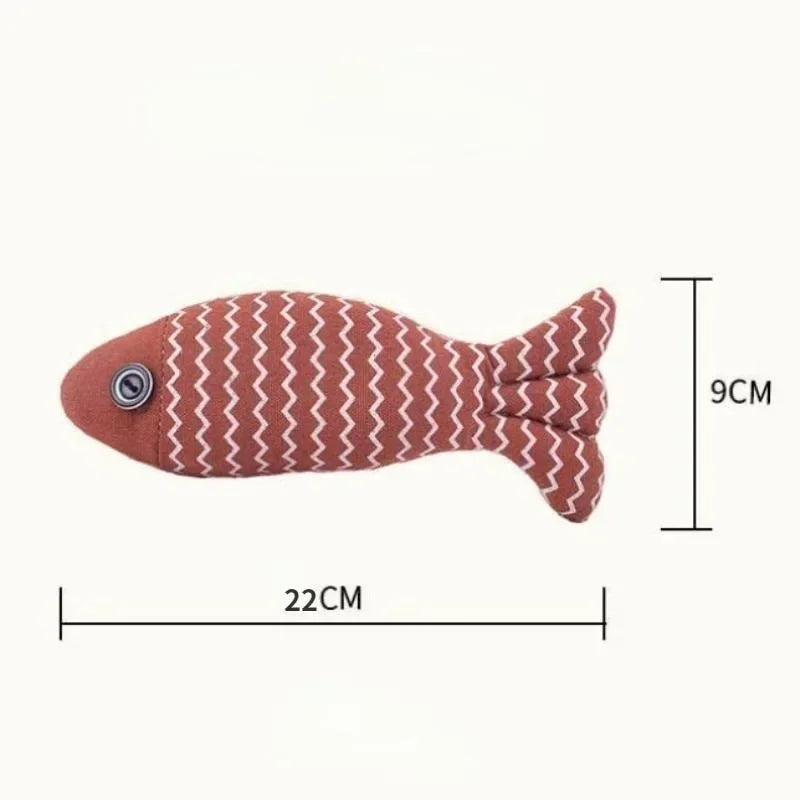 Cat Toys Interactive Grinding Teeth Chewing Toy with Catnip Fish Shape Pet Pillows Kittens Cats Toy Cat Supplies
