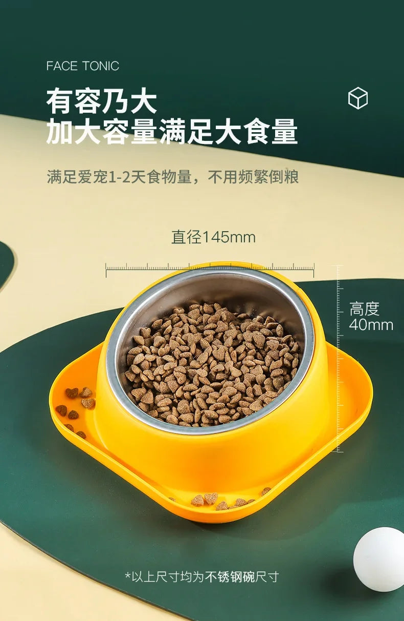 Pet bowl cat bowl oblique mouth bowl dog food bowl anti-knock dog bowl wholesale dog bowl drinking water integrated pet feeder