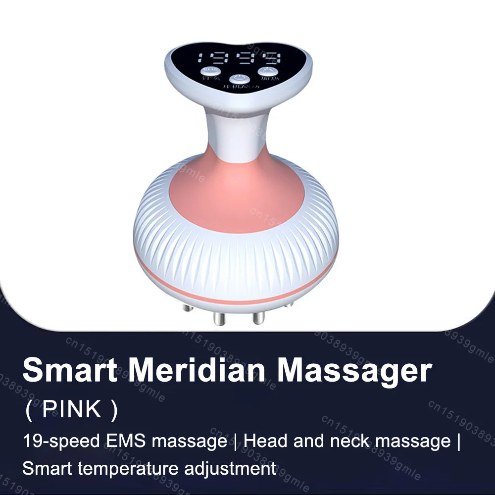Electric Meridian Brush Gua Sha Body Massager EMS Microcurrent Hot Compress Scraping Lymphatic Drainage Machine Fat Burner