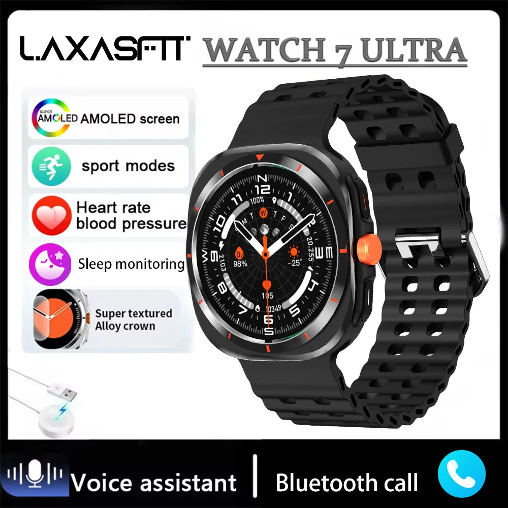 LAXASFIT 2025 New Smart Watch GT7 Ultra Men's Multifunctional Sports Fitness Tracker Health Ladies Smartwatch Gift