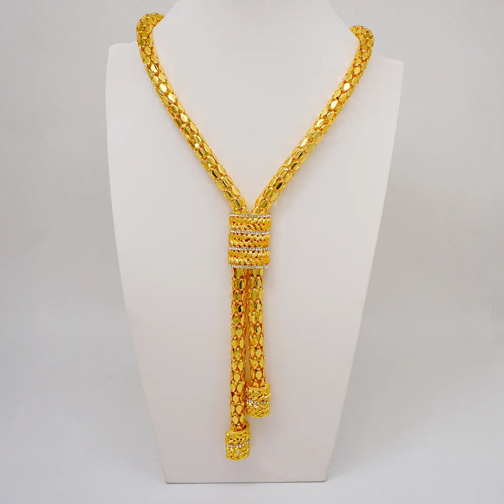 2023 Fine Jewelry Sets For Women Dubai Bridal Wedding Gifts Necklace Bracelet Earrings Ring Jewellery Set African Bead jewelry