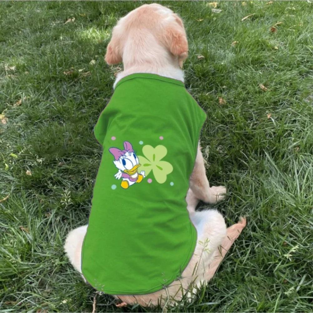 Printed pet T-shirt, made of fiber material for indoor and outdoor leisure, entertainment, sun protection, cat and dog clothing
