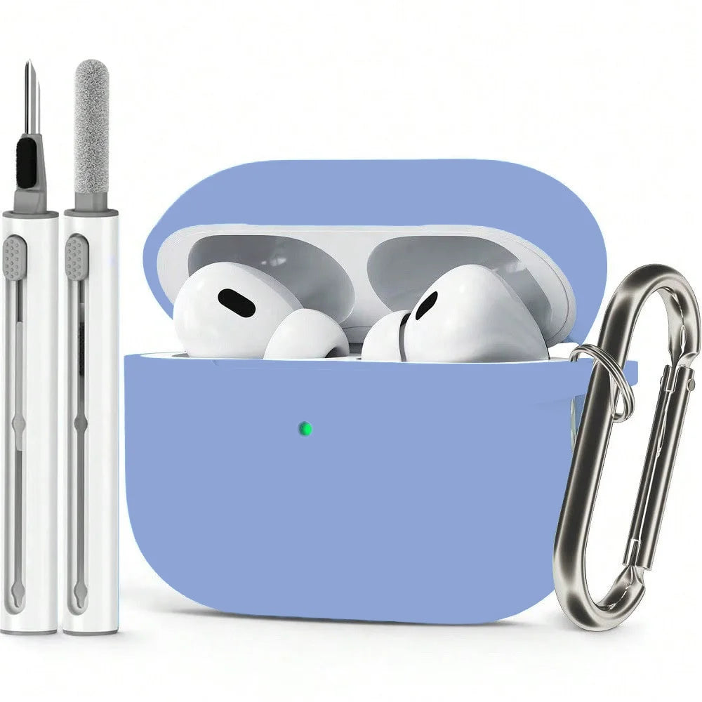 Earphone Case for AirPods Pro2 Cover with Cleaner Kit Soft Silicone Protective with Hook Wirless Headphones Cover