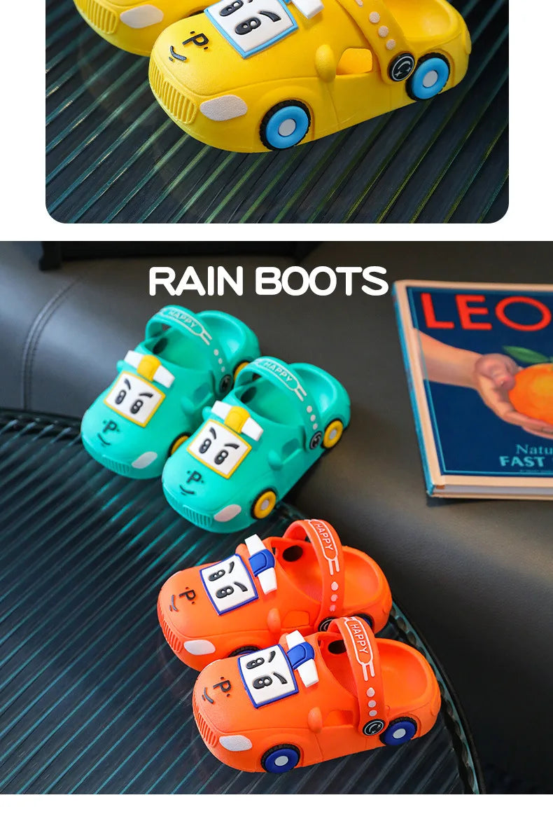 Summer New Dazzling Cool Kid Hollow Sandals Baby Cute Cartoon Car Home Slippers Boy Breathable Antislip Beach Shoe Girl Shoe실내화