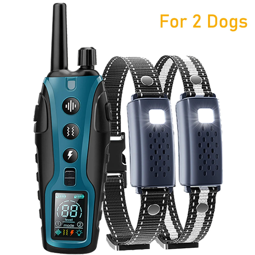 3280Ft Electric Dog Training Collar Remote Control Waterproof Pet BehaviorFor 5-120lbs Puppy With Vibration Shock