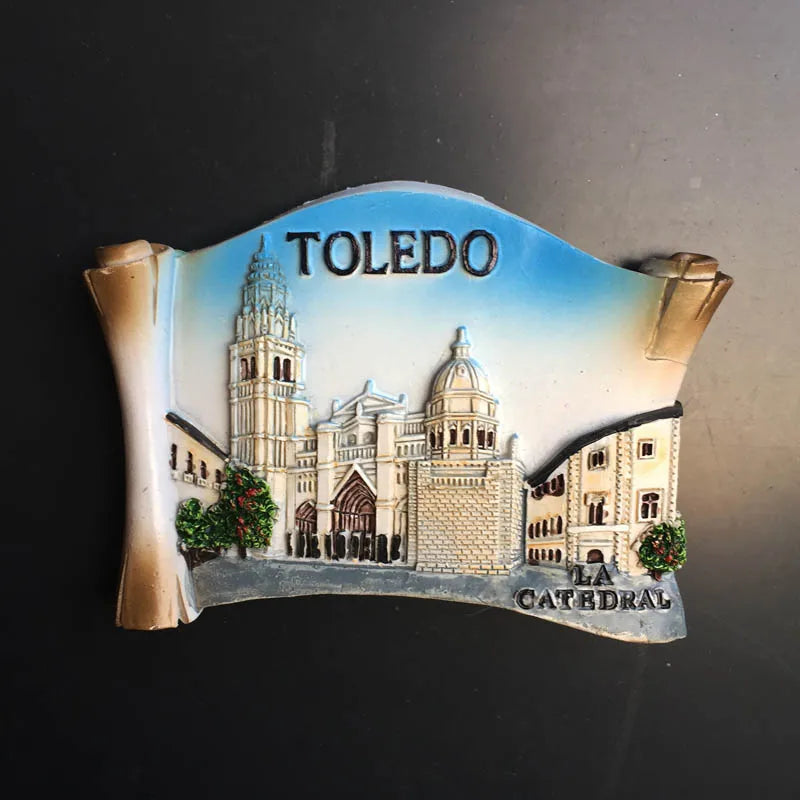 Europe Spain 3D Refrigerator Magnet Tourist Souvenirs Stickers,Home & Kitchen Decoration Fridge Magnet Message Sticker