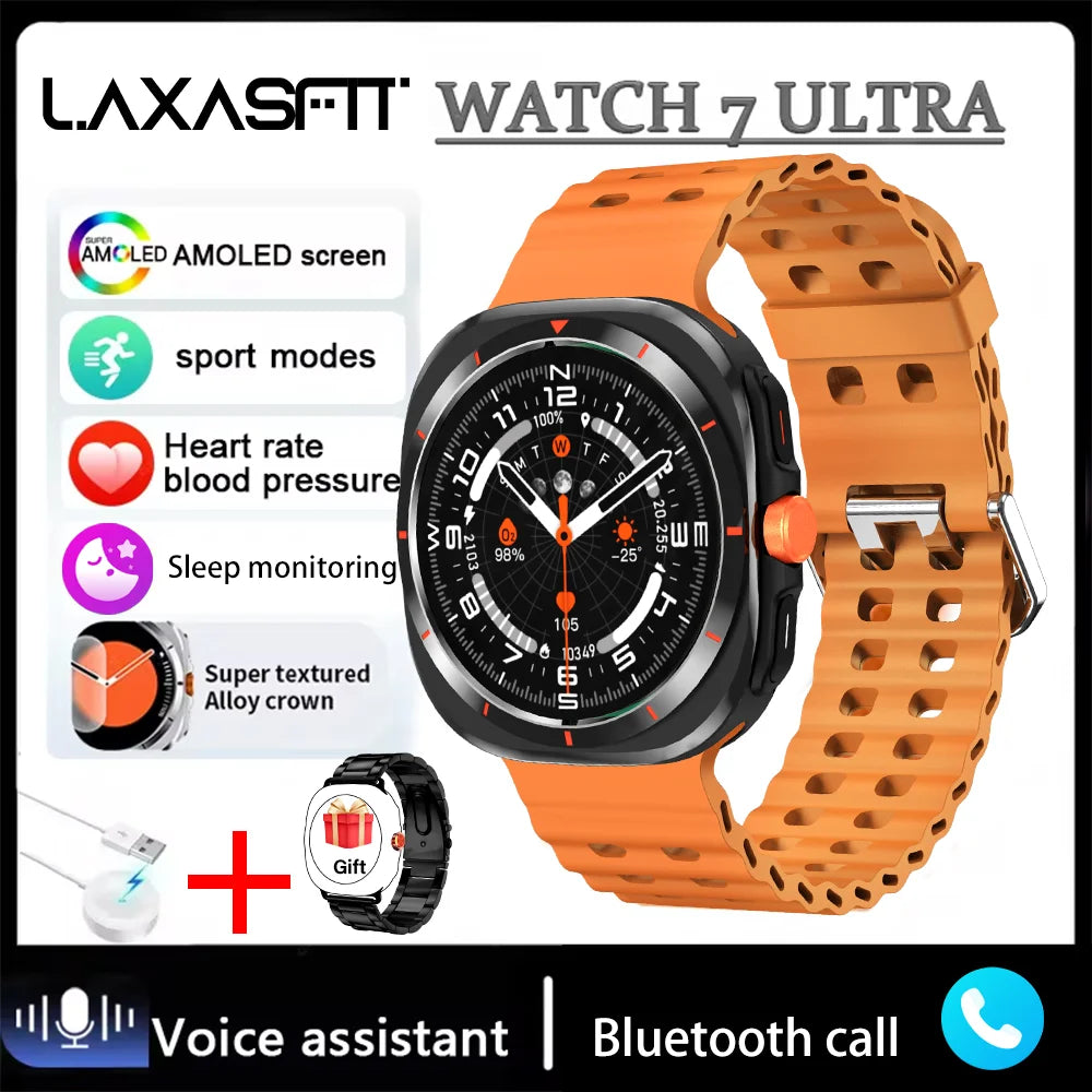 LAXASFIT 2025 New Smart Watch GT7 Ultra Men's Multifunctional Sports Fitness Tracker Health Ladies Smartwatch Gift