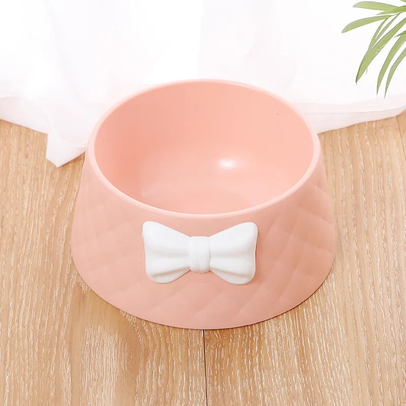 Pet Dog Feeding Bowl Small Cats and Dogs Shockproof Cute Bowl Knot Decorative Feeder Bowl Let The Dog Eat Utensils Cartoon Bowl