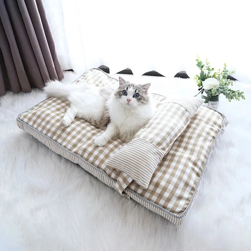 Cat Mat Winter Warm Beds Cats Cushions Kitten Bed Houses And Habitats Basket House Things Puppy Accessories All Pet Products