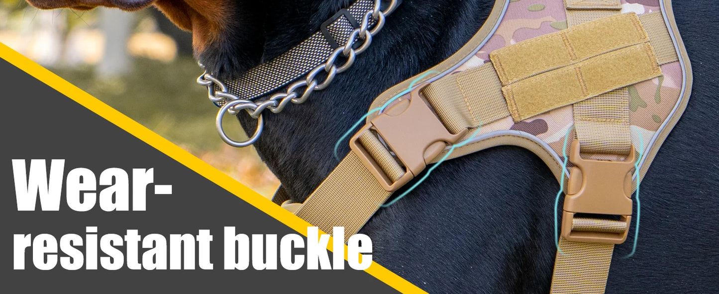 Tactical Dog Harness Pet Doberman Pinscher Pet Training Vest Dog Harness for Small Medium Large Dogs Explosion Proof