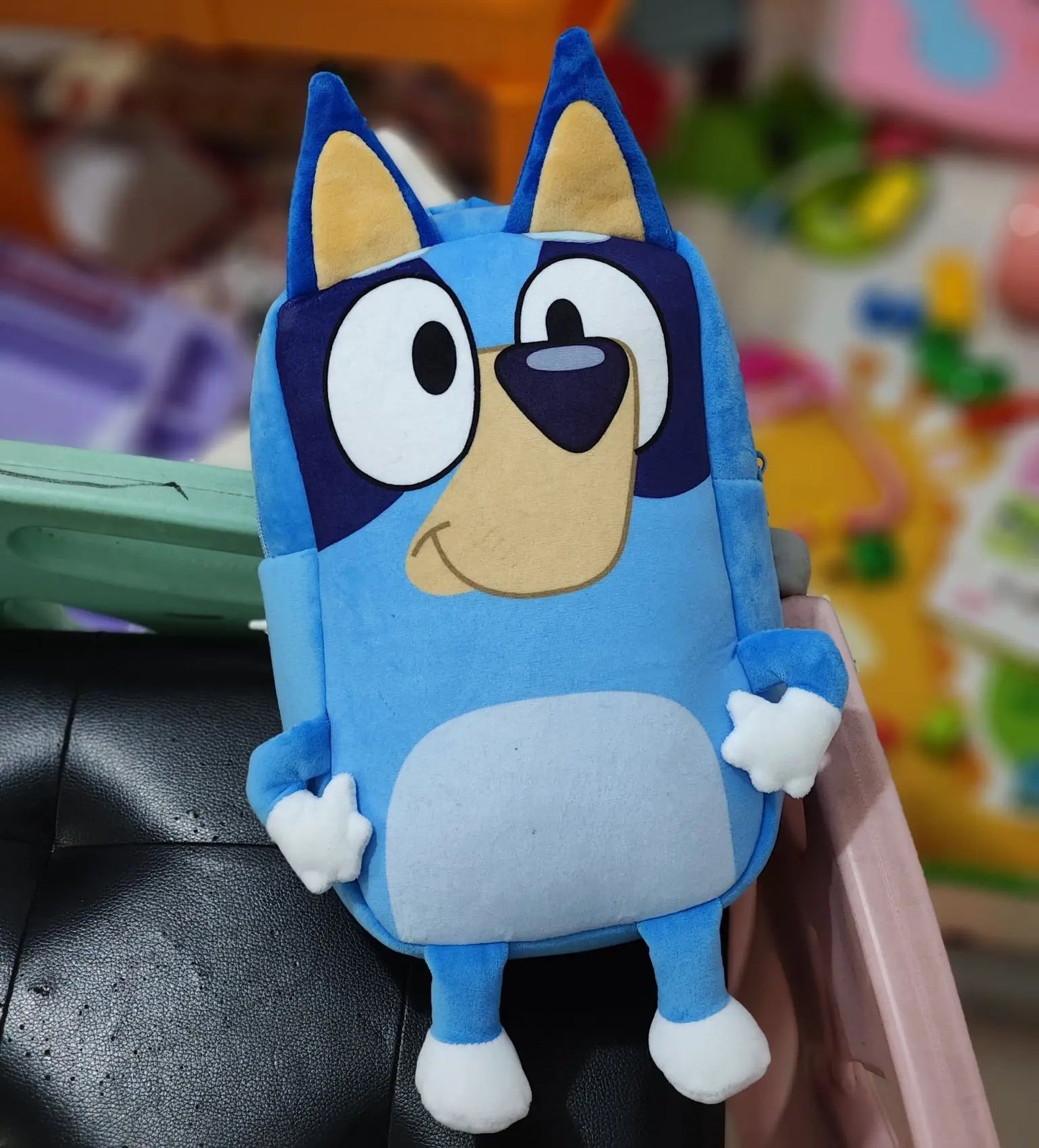 Bluey Family kawaii Kindergarten Children's Cartoon School Bag Bluebin Dog Backpack Kawaii Blue Orange Dog Backpack Children's