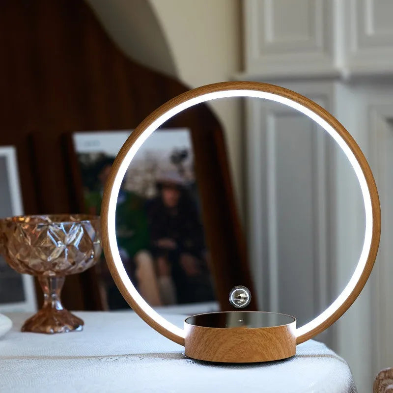 2025 New Luxury Magnetic Levitating Ring Circular Lamp Gradient Atmosphere Light for Office Bedroom Home Decor Creative Gift