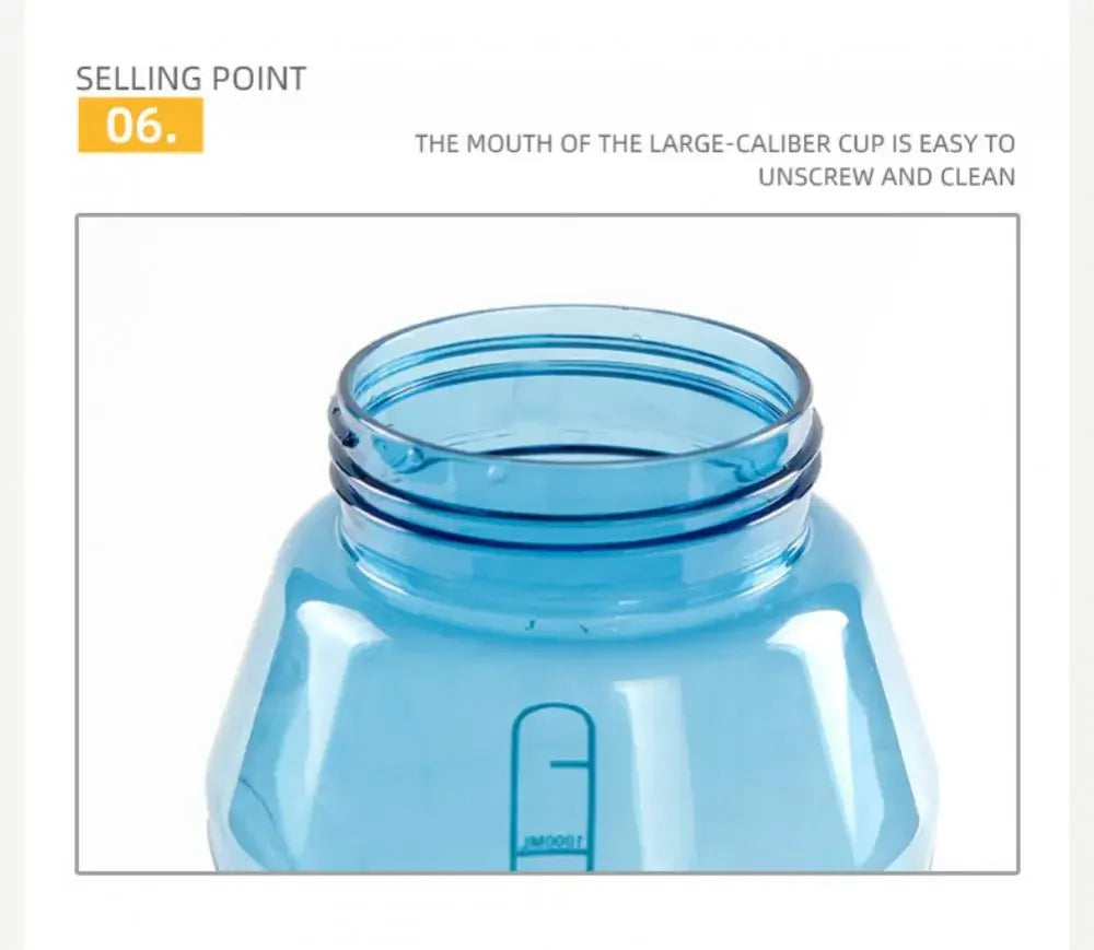 1/1.5L Leak Proof Water Cup Environmentally Plastic Water Bottles Sports Bottle Large Capacity Travel Water Bottle Flip