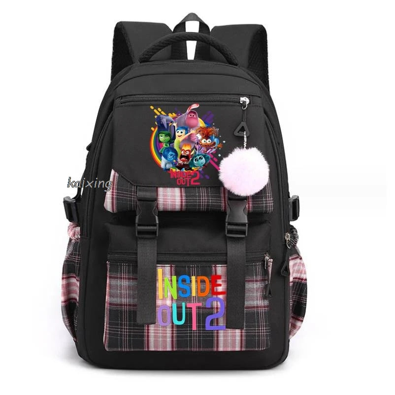 MINISO New Inside Out2 Backpacks Women Laptop Computer Large School Backpacks for Girls Packsack Birthday Gift