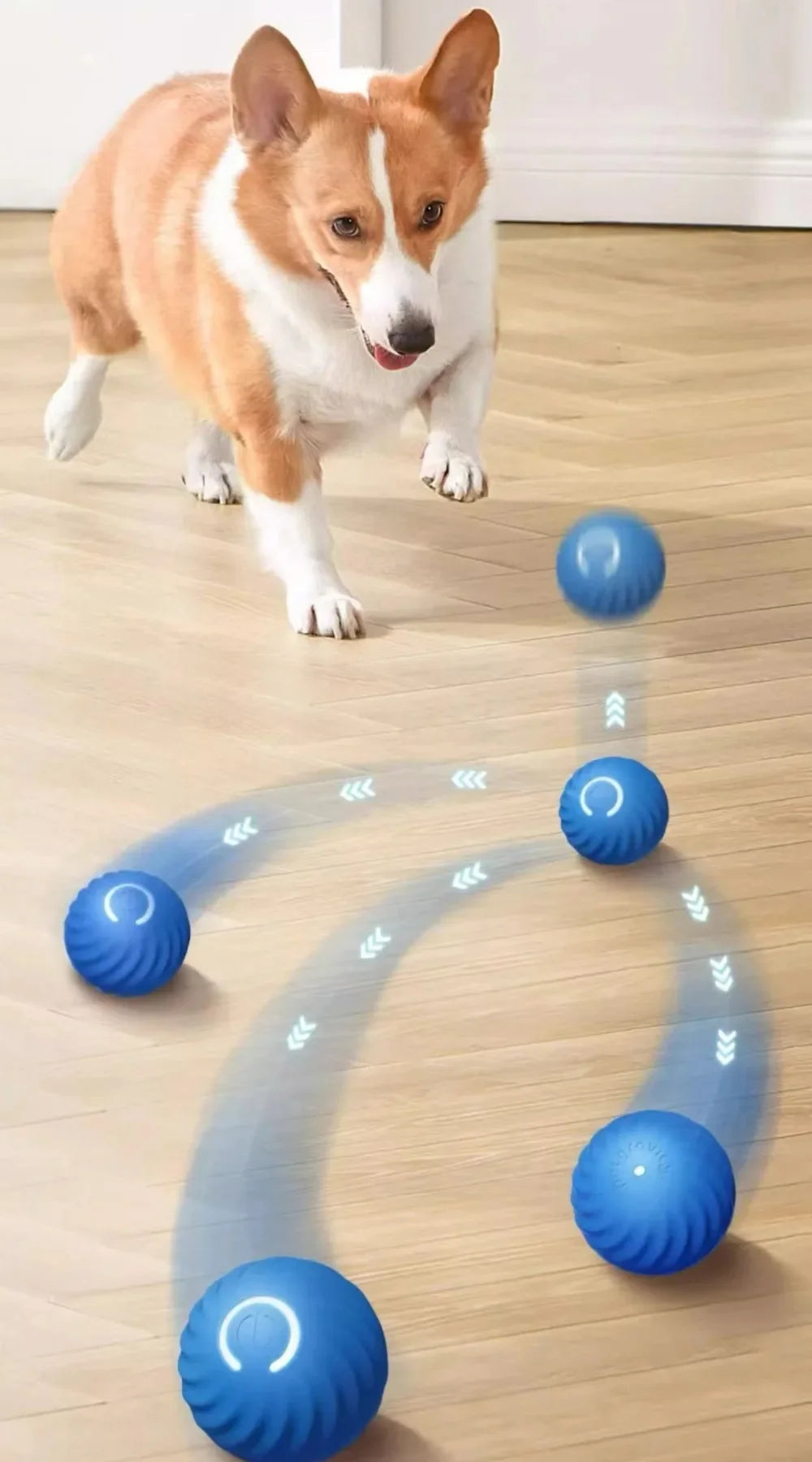 DOG Toy Ball Automatic Moving Dog Toy Ball Smart USB Jumping Rotating Interactive Dog Chew Toy Ball for Puppy Ball Toy