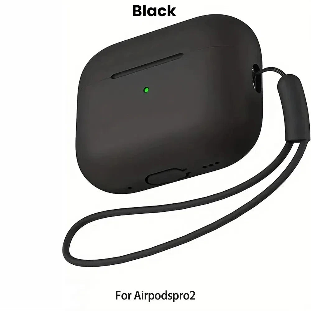 For AirPods Pro 2 Case Liquid Silicone Cover For AirPods Pro 2 2nd Pro2 2022 2023 Cases Sleeve With Cleaningr Pen Lanyard Funda