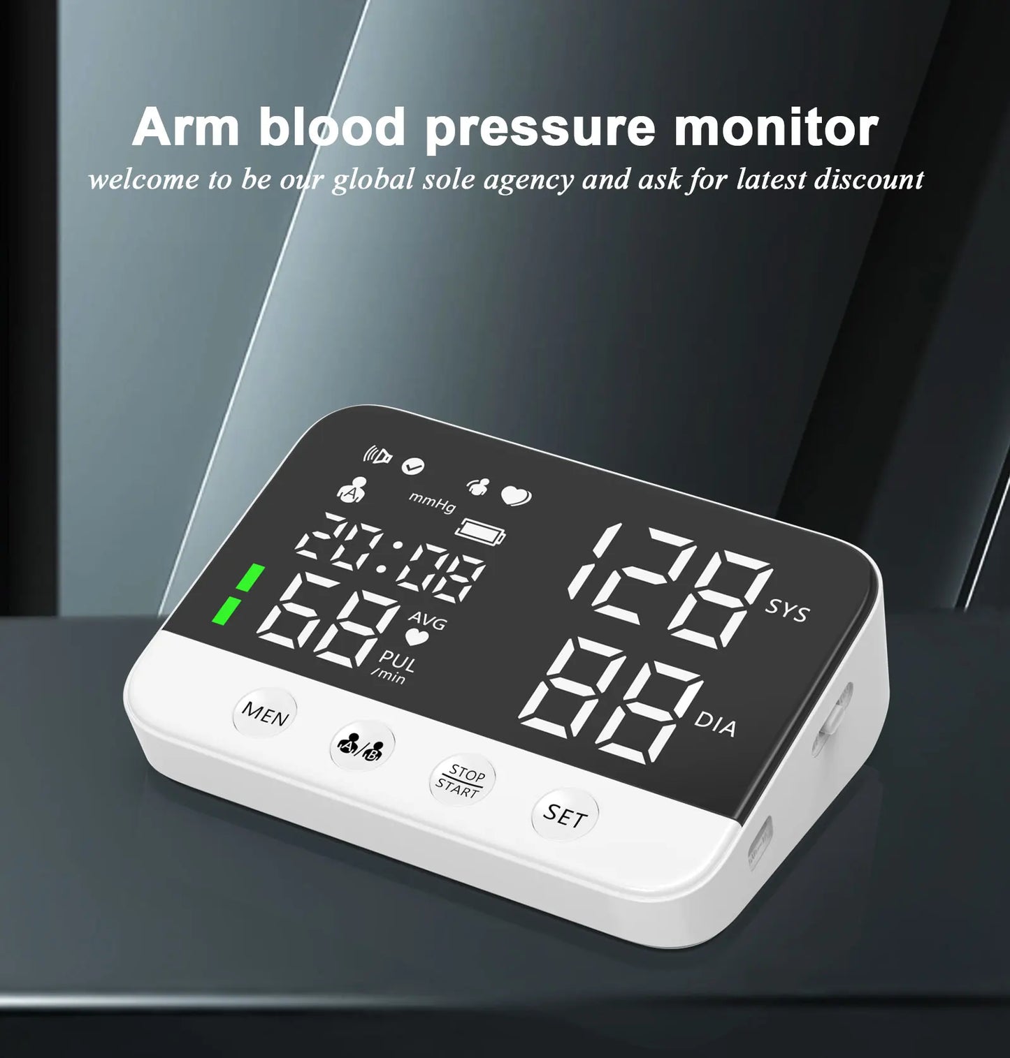 Electronic Tensiometer Smart Blood Pressure Monitor Arm Cuff Tonometer Digital Sphygmomanometer Electronic Medical BP Monitors