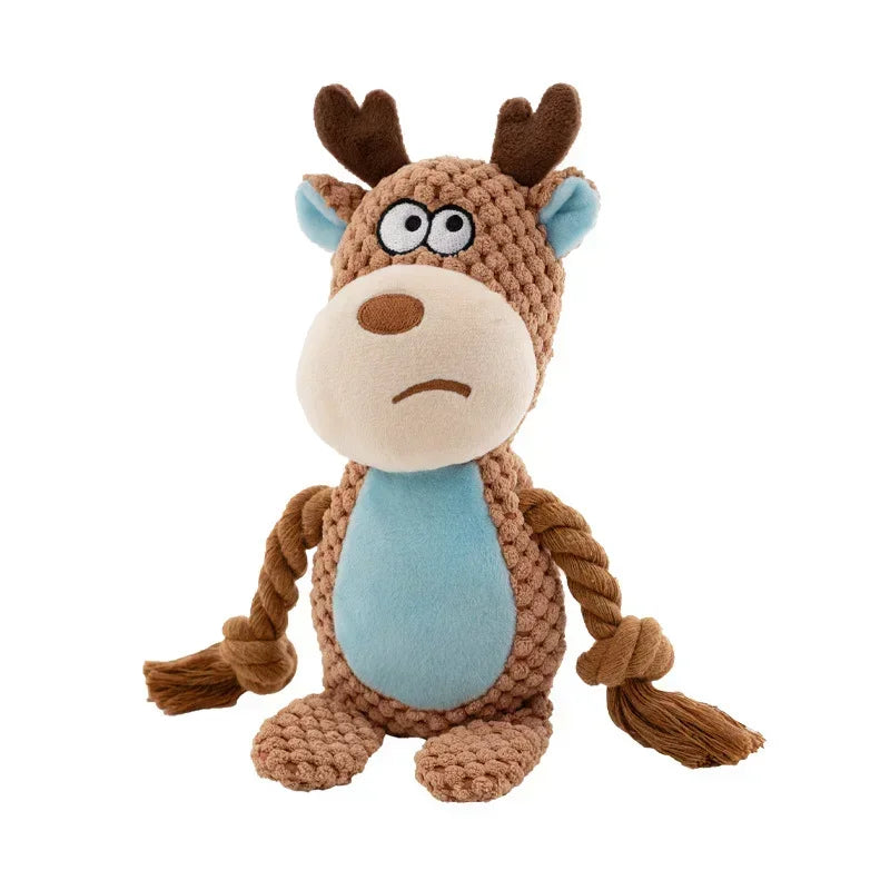 Chew Dog Dogs Sound Plush Small Stuffed For Raw Bite Supplies Resistant Squeaker Joint Rattle Toy Pet Toys Indestructible Puppy