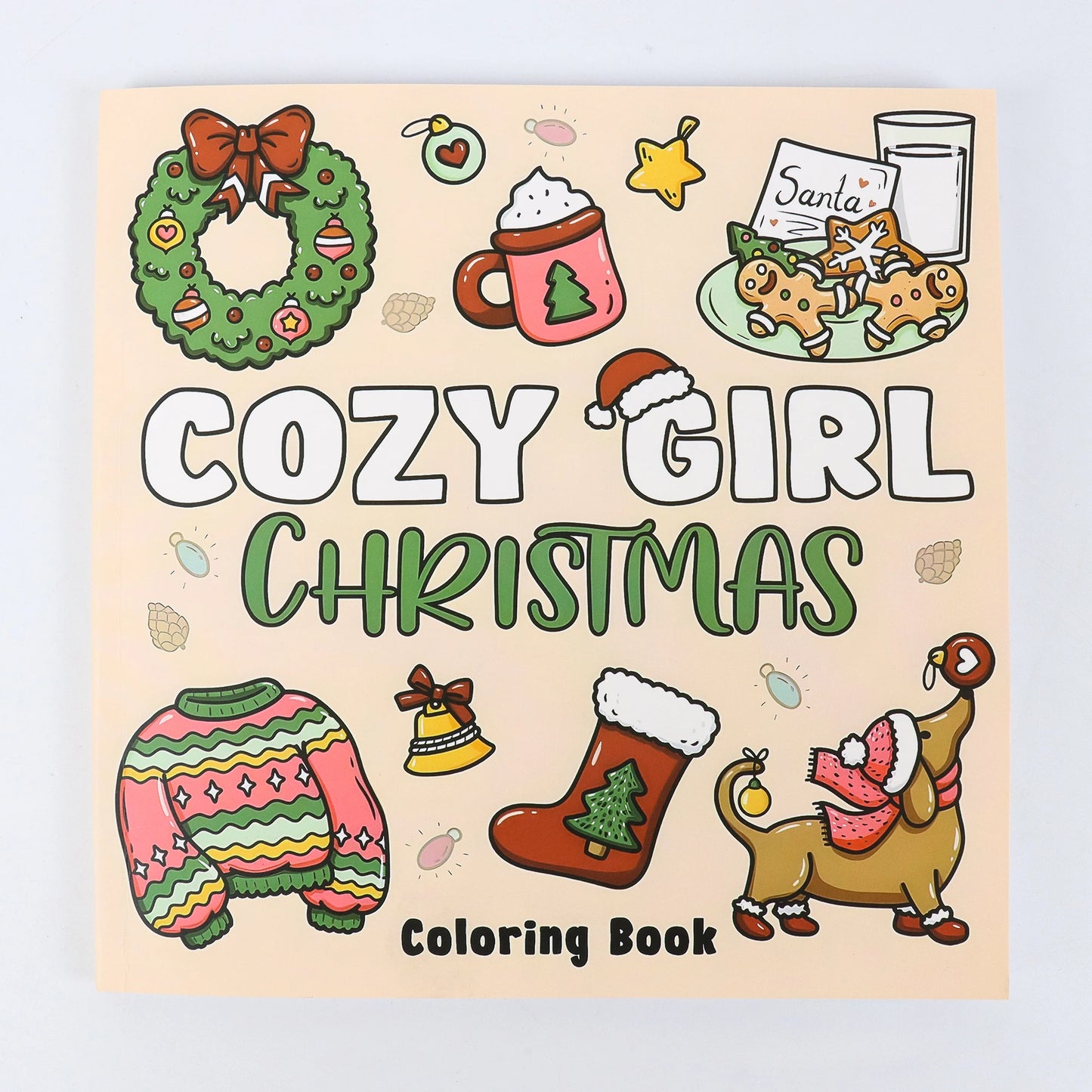 Coloring Book For Adults And Teens Featuring Adorable Christmas Creatures Cartoon Coloring Book To Relax In A Cozy Hygge Moment