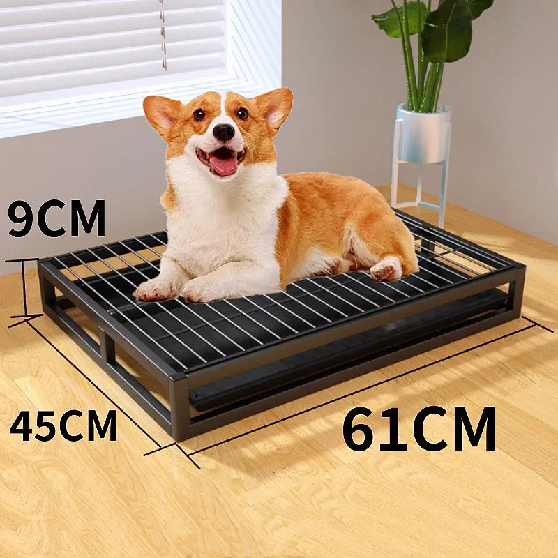Dog Toilet Indoor Dogs Litter Box Stainless Steel Toilet for Small Dogs Training Sandbox Washable Dog Toilets Pet Poop Collector