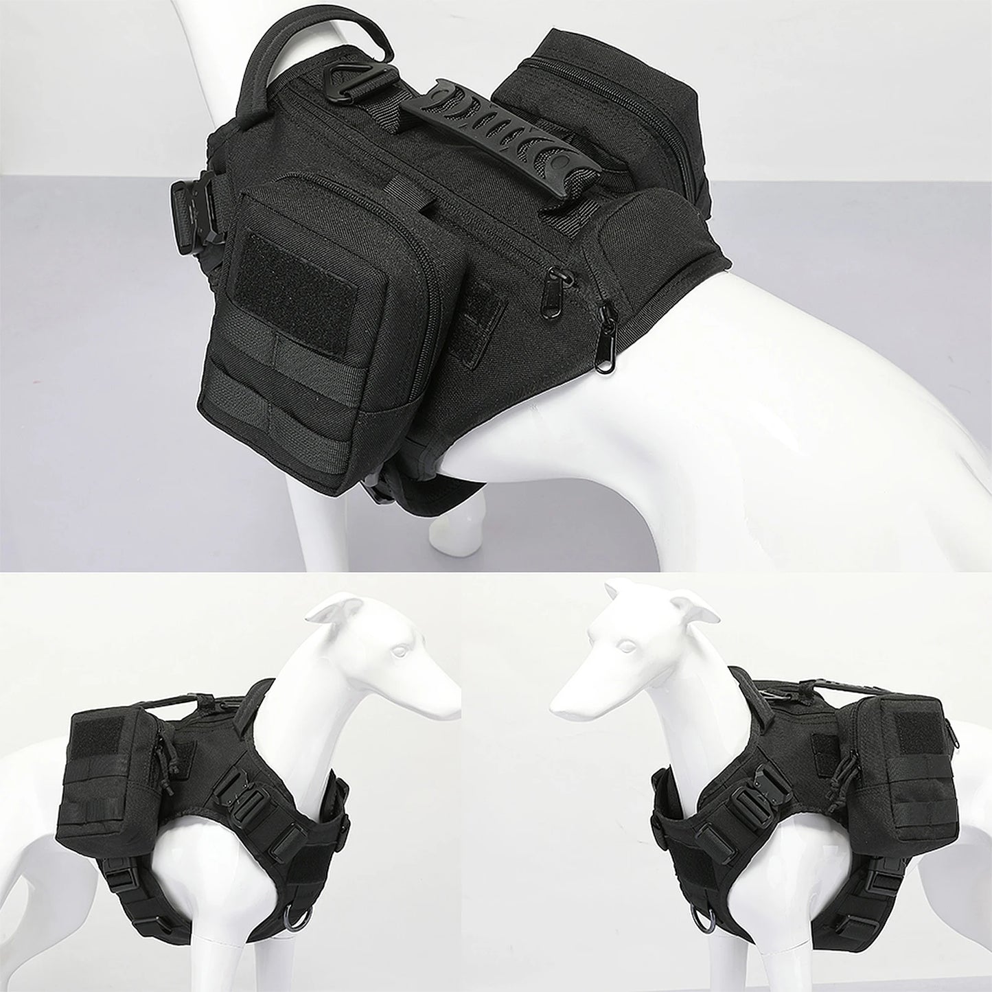 Military Large Dog Harness Training Pet Vest for French Bulldog German Shepherd Malinois Tactical Harnesses For Dogs Accessories