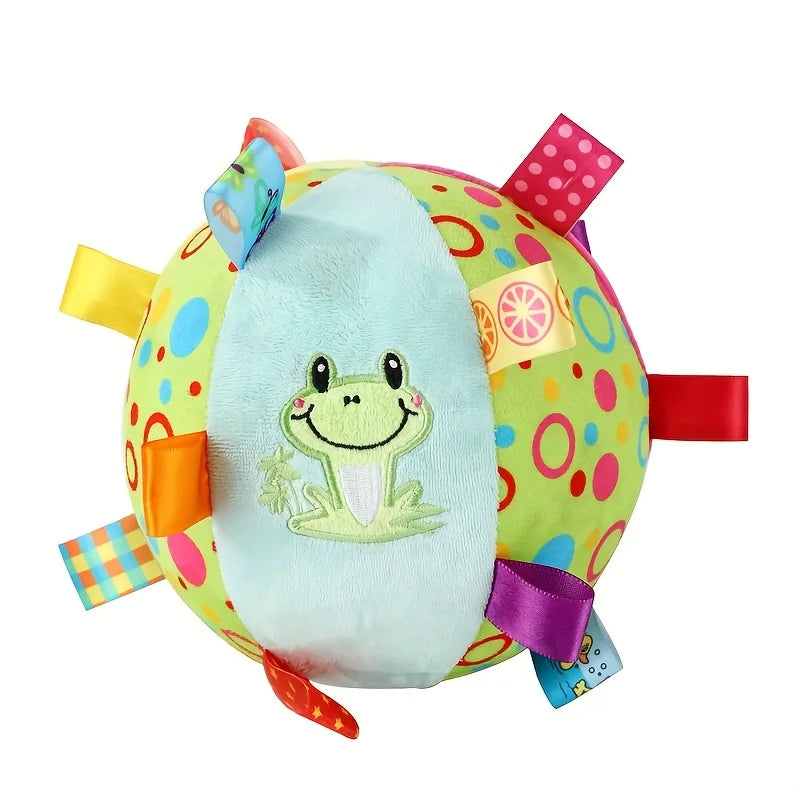 Interactive Ball Dog Toy Suitable for Aggressive Chewing Training, Stress Relief, Bite Sound Resistance, Plush Handle Dog Toy