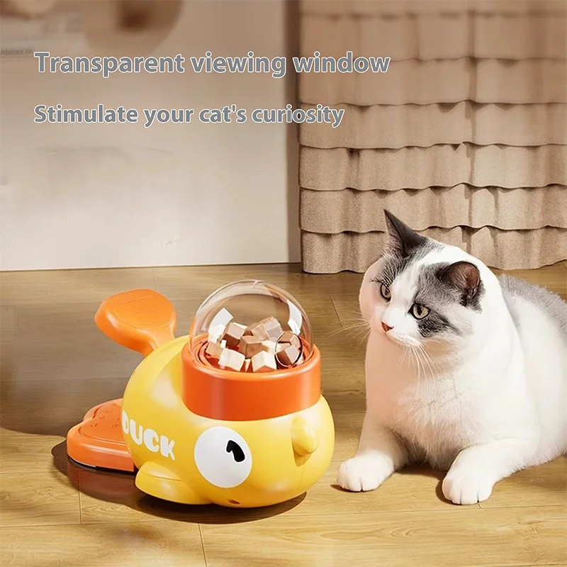 Dog food Feeder Cartoon Duck Design Pet Snack Puzzle Feeder Anti-Slip Puppy Automatic Dog Cat Food Dispenser Toy