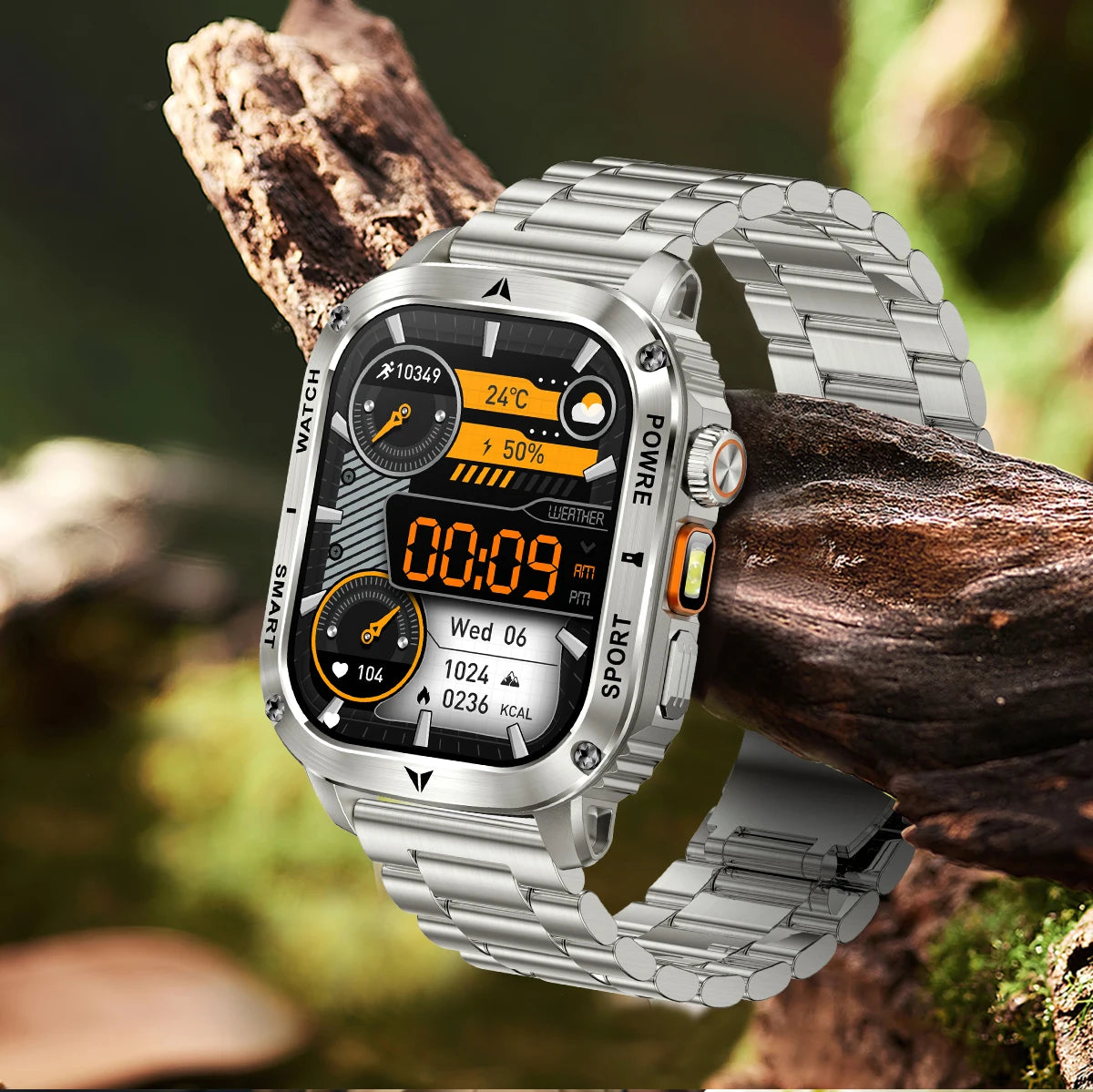 LIGE New Premium Military Smart Watch Men Flashlight Waterproof Outdoor Sport Tracker Bluetooth Call Smartwatch 400mAh Battery