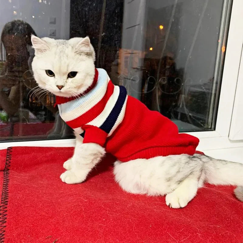 Christmas Cat Dog Sweater Pullover Winter Dog Clothes for Small Dogs Chihuahua Yorkies Puppy Jacket Pet Clothing ubranka dla psa