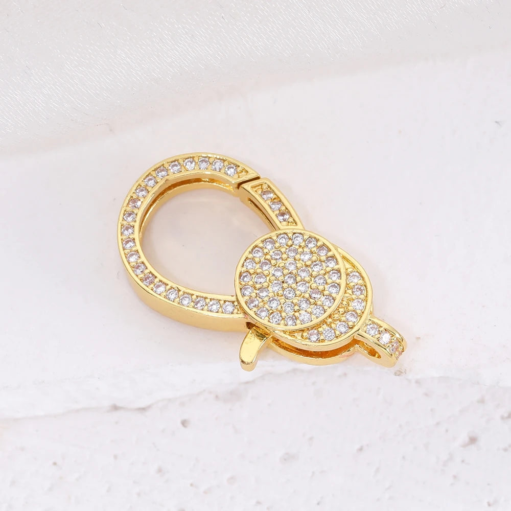 Juya 18K Real Gold Plated Accessories DIY Needlework Beads Pearls Jewelry Making Fastener Closures Lobster Lock Clasps Supplies
