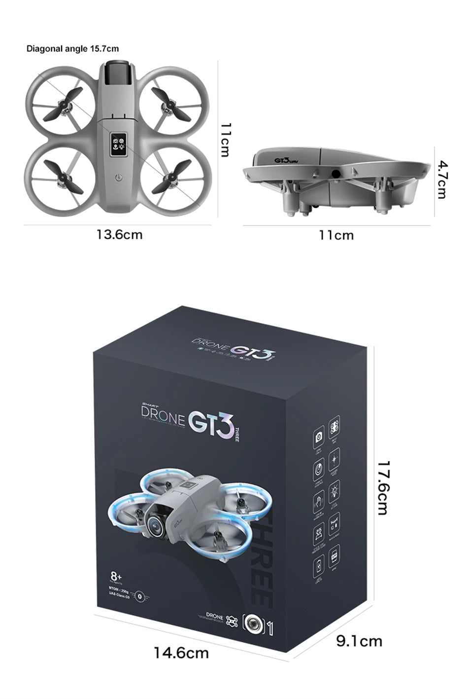 Drones GT3 MINI GPS 8K Professional HD 180° Dual Cameras WIFI Brushless Motors Obstacle Avoidance FPV Foldable Quadcopter Toys