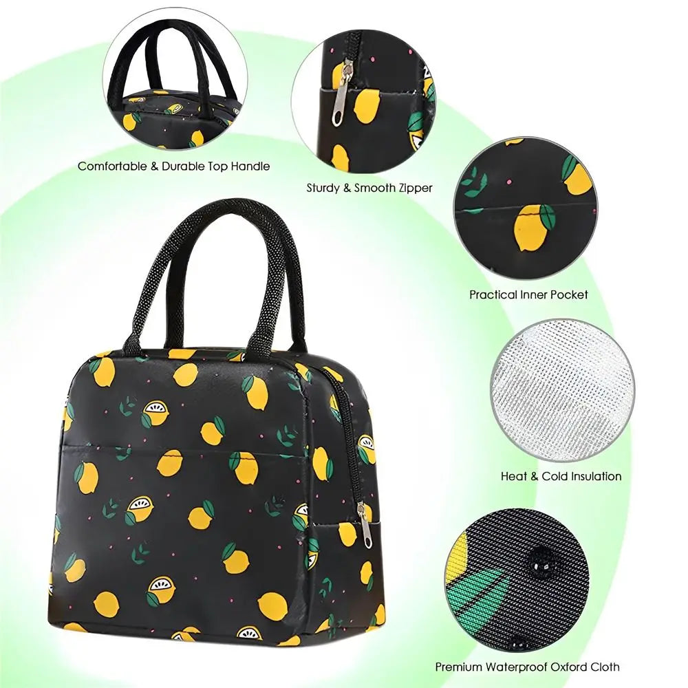 Reusable Lunch Bag for Women Large Capacity Small Insulated Cooler Lunch Container Leakproof Lunch Tote Bags