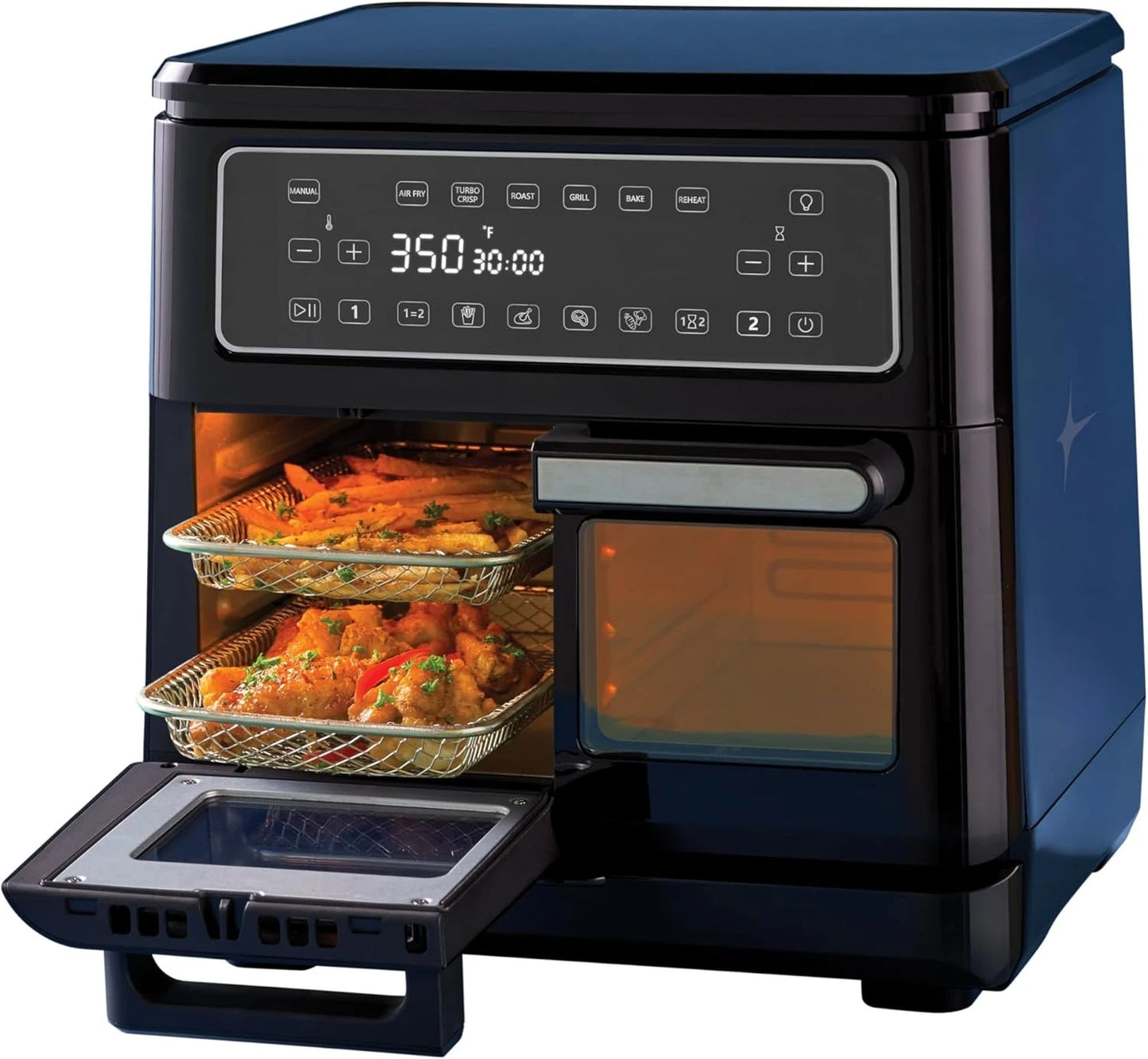 11-Quart Air Fryer Oven, Dual Air Fryer with 2 Cooking Zones, Double with 6 Cooking Functions, Large
